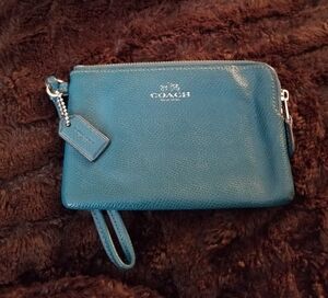 Coach Teal Wristlet